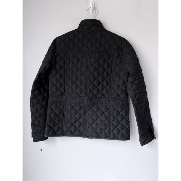 J Crew Women’s Black Quilted 70% Down Coat /Jacket Full Zip /Snaps /Pockets Sz S - Picture 2 of 10